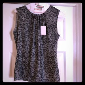 Calvin Klein sleeveless leopard print top